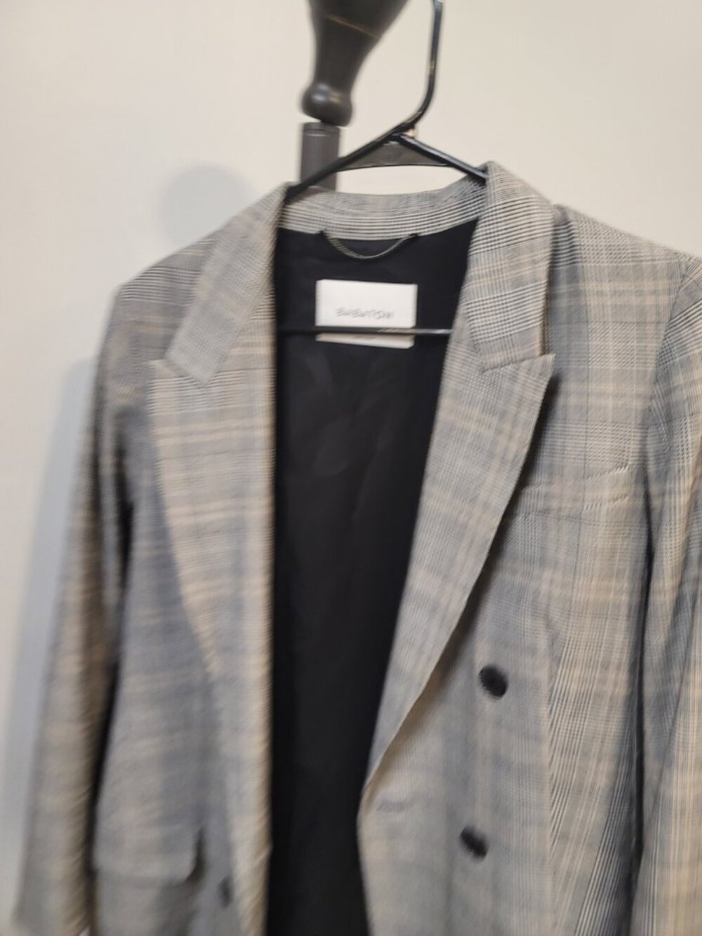 Babaton Atelier Wool Blazer Sz 8 Boxy Tailored Quiet Luxury Chic Mullticolor - Picture 2 of 7